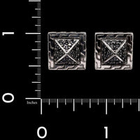 John Hardy Sterling Silver Estate Classic Chain Black Sapphire Cufflinks