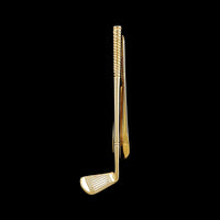 14K Yellow Gold Estate Golf Club Tie Clip