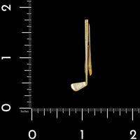 14K Yellow Gold Estate Golf Club Tie Clip