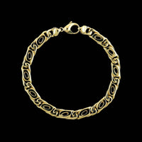 14K Yellow Gold Estate Fancy Link Bracelet