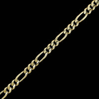 14K Yellow Gold Estate Figaro Link Bracelet
