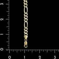 14K Yellow Gold Estate Figaro Link Bracelet