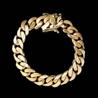 14K Yellow Gold Estate Curb Link Bracelet