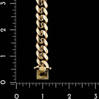 14K Yellow Gold Estate Curb Link Bracelet
