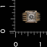 14K Two-tone Gold Estate Diamond Ring