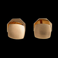 14K Yellow Gold Estate Diamond Cufflinks