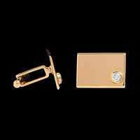 18K Yellow Gold Estate Diamond Cufflinks