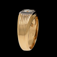 18K Two-tone Gold Estate Diamond Ring