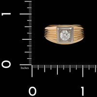 18K Two-tone Gold Estate Diamond Ring