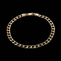 18K Yellow Gold Estate Flat Curb Link Bracelet