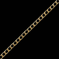 18K Yellow Gold Estate Flat Curb Link Bracelet