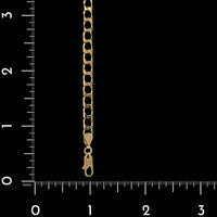 18K Yellow Gold Estate Flat Curb Link Bracelet