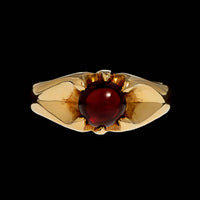 18K Yellow Gold Estate Garnet Ring
