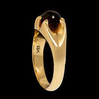 18K Yellow Gold Estate Garnet Ring