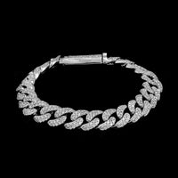 14K White Gold Estate Diamond Curb Link Bracelet