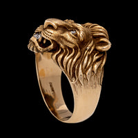 Baumstein & Feder 14K Yellow Gold Estate Lion's Head Ring