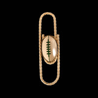 14K Yellow Gold Estate Football Money Clip
