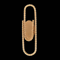 14K Yellow Gold Estate Football Money Clip