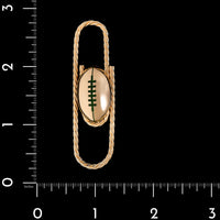 14K Yellow Gold Estate Football Money Clip