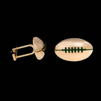14K Yellow Gold Estate Football Cufflinks