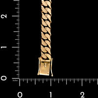 18K Yellow Gold Estate Concave Curb Link Bracelet