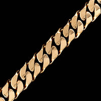 18K Yellow Gold Estate Concave Curb Link Bracelet