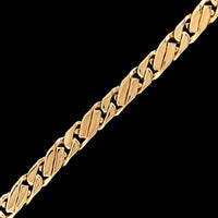 19K Yellow Gold Estate Fancy Link Bracelet