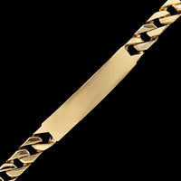 14K Yellow Gold Estate Curb Style ID Bracelet