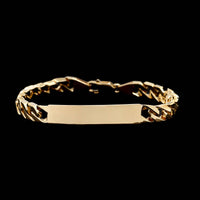 14K Yellow Gold Estate Curb Style ID Bracelet