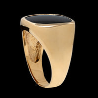 14K Yellow Gold Estate Onyx Ring