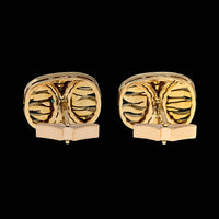 18K Yellow Gold Estate Emerald Cufflinks
