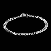 14K White Gold Estate Curb Link Bracelet