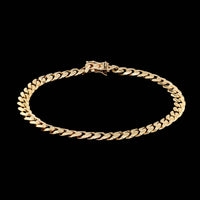 14K Yellow Gold Estate Curb Link Bracelet