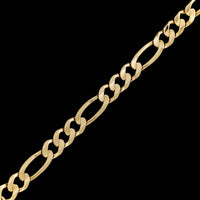 14K Yellow Gold Estate Figaro Link Bracelet
