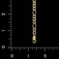 14K Yellow Gold Estate Figaro Link Bracelet