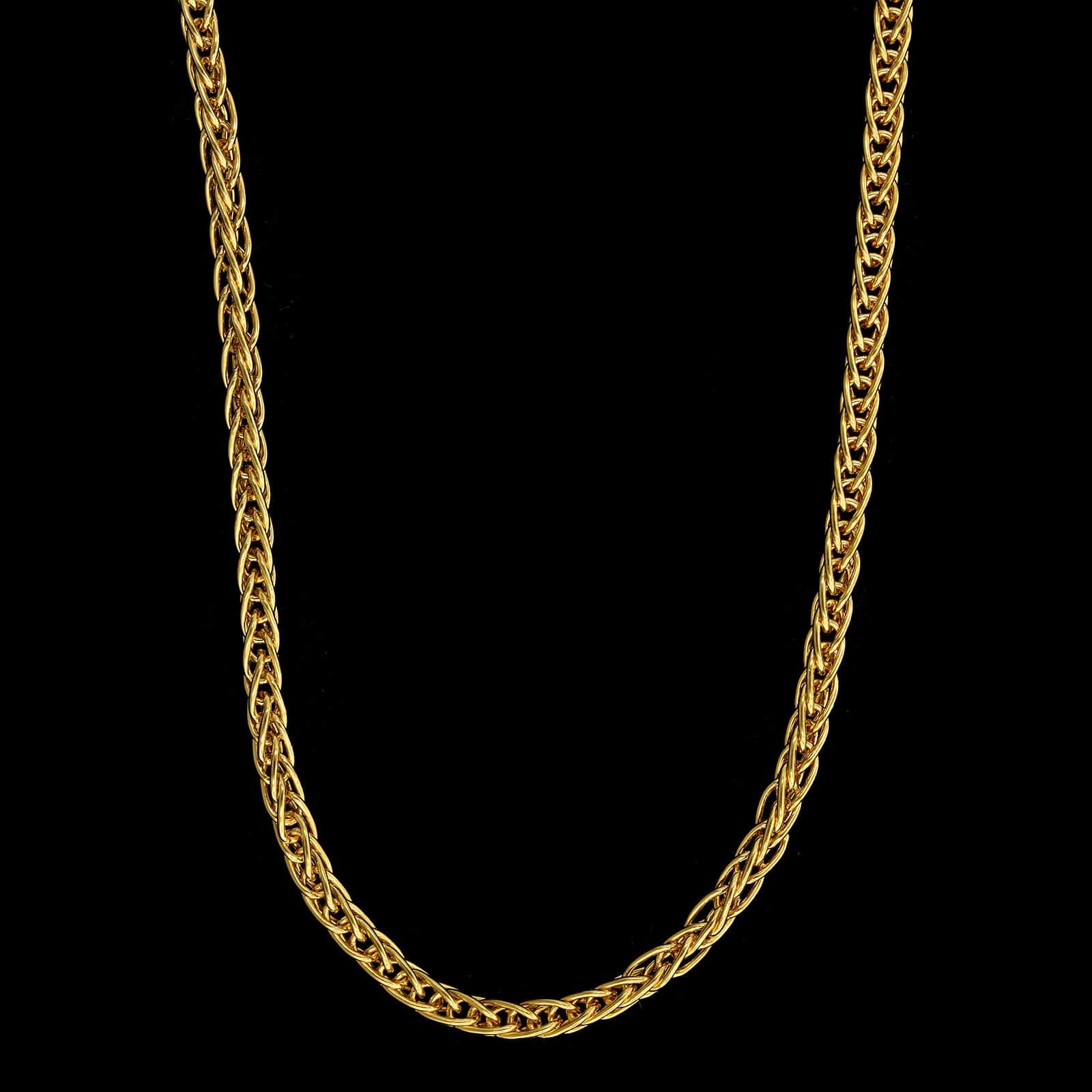 24K Yellow Gold Estate Woven Link Chain