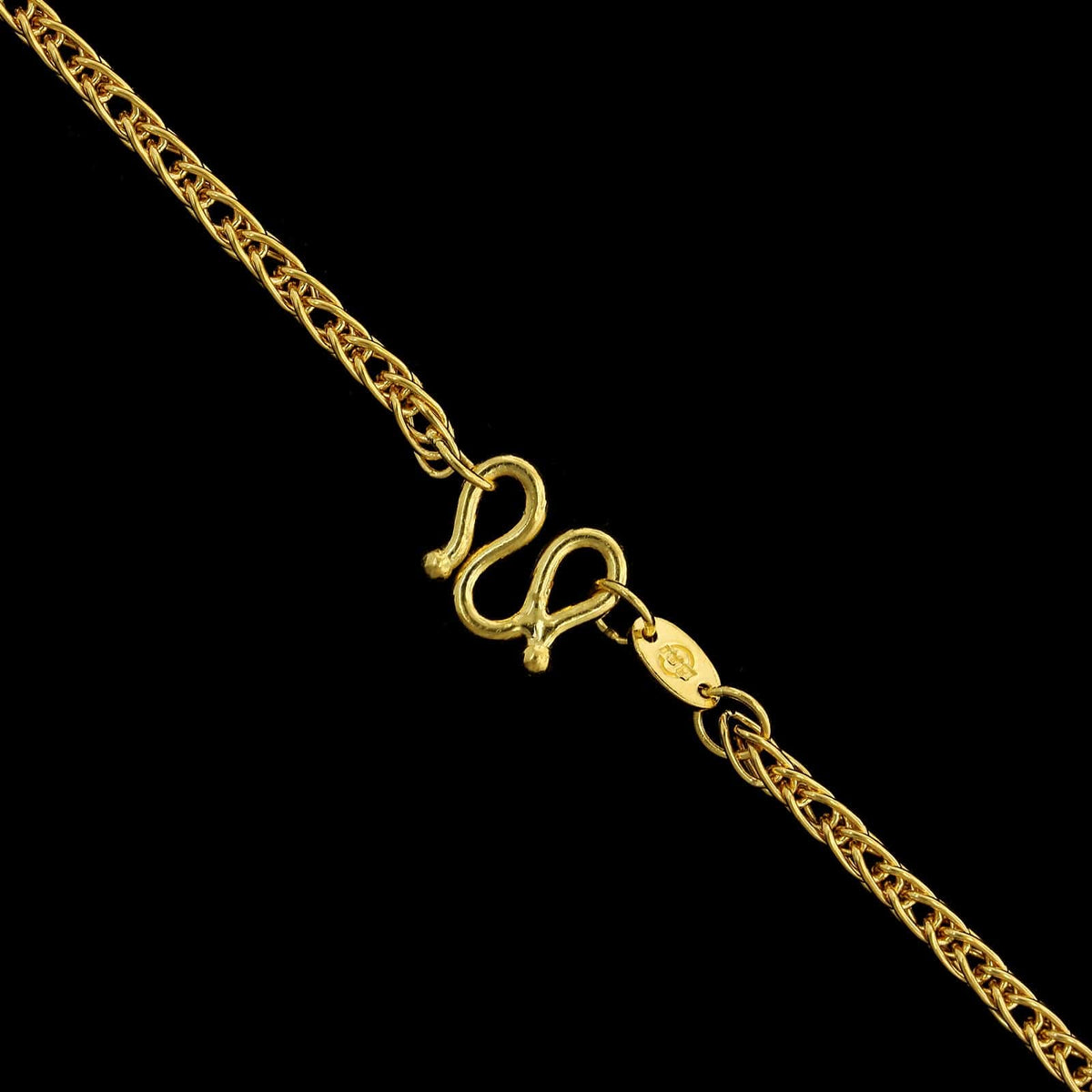 24K Yellow Gold Estate Woven Link Chain