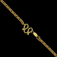 24K Yellow Gold Estate Woven Link Chain