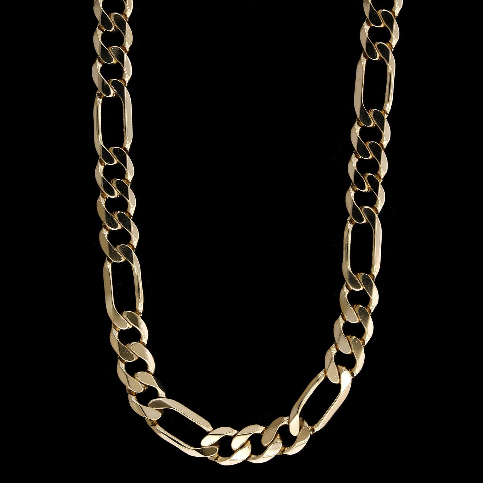 14K Yellow Gold Estate Figaro Chain