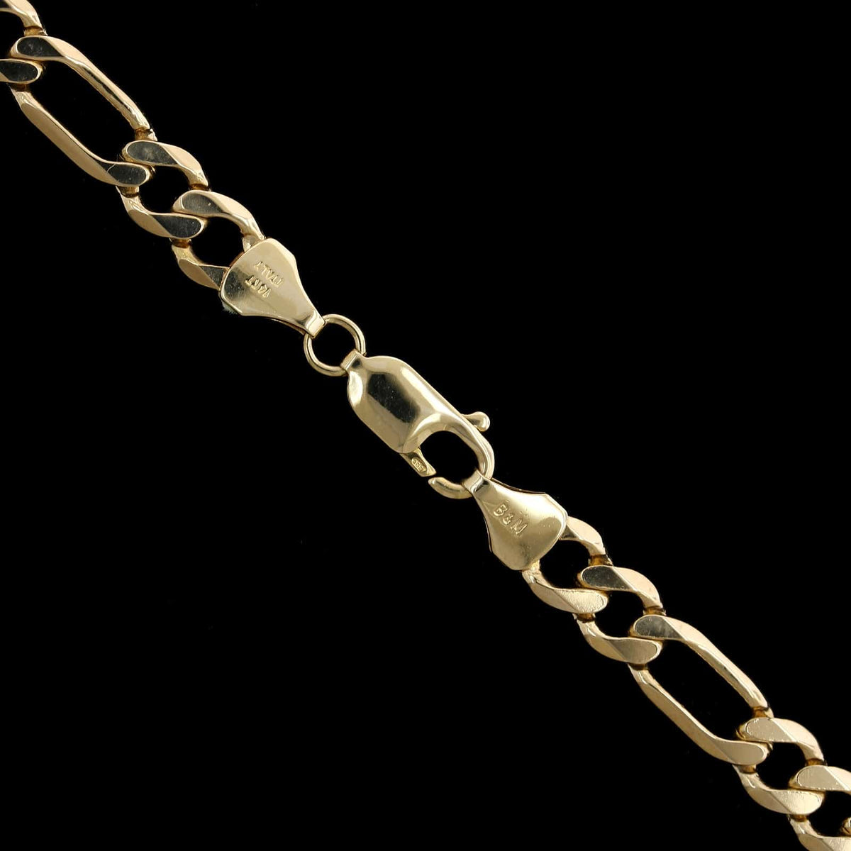 14K Yellow Gold Estate Figaro Chain