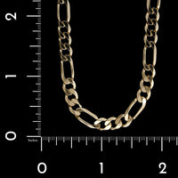 14K Yellow Gold Estate Figaro Chain