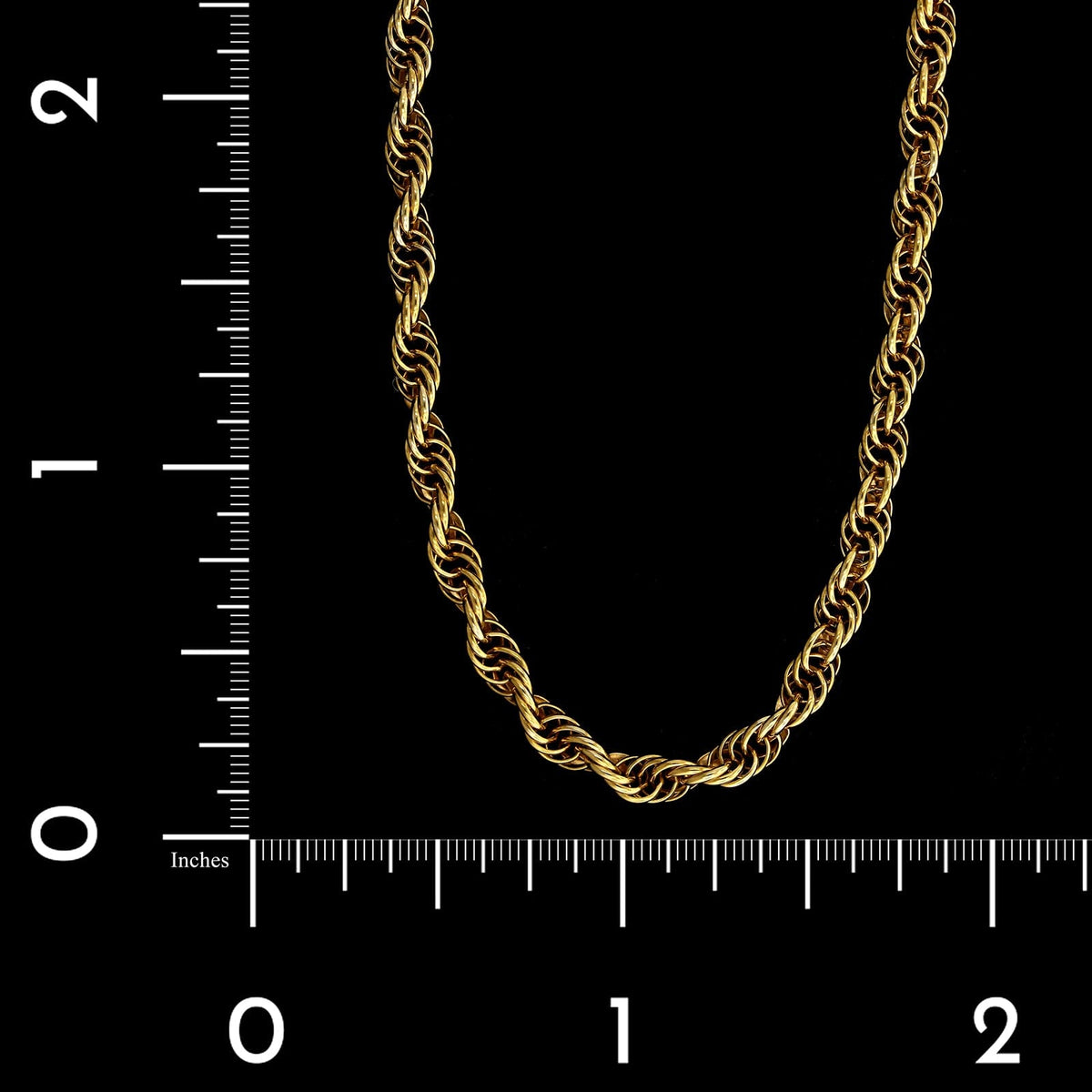 14K Yellow Gold Estate Rope Chain