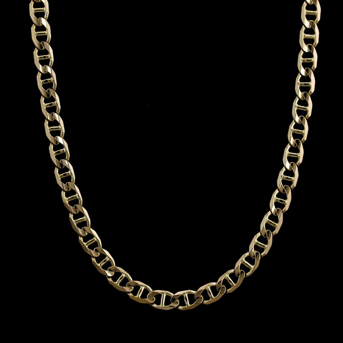 14K Yellow Gold Estate Mariner Link Chain