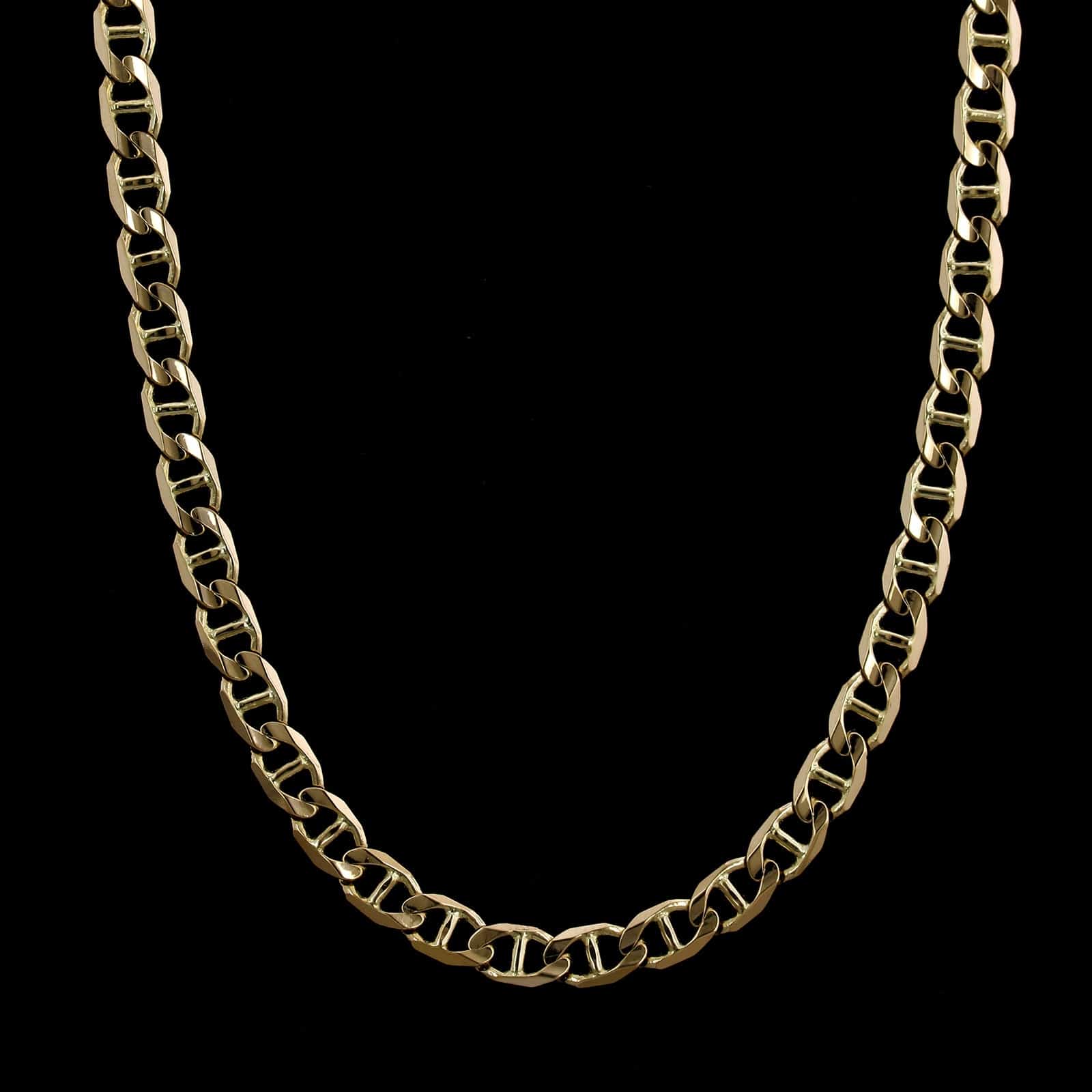 14K Yellow Gold Estate Mariner Link Chain