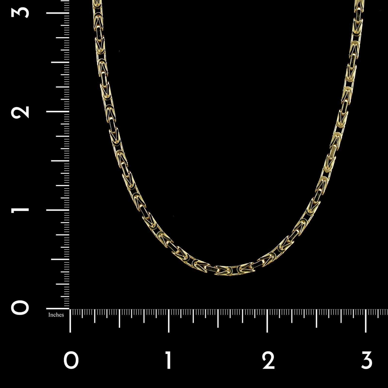 14K Yellow Gold Estate Byzantine Link Chain