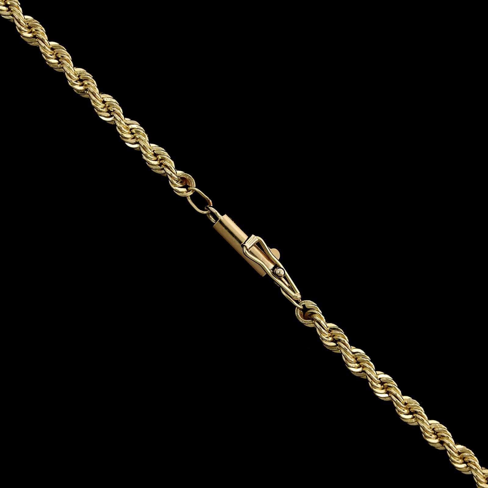 14K Yellow Gold Estate Rope Chain