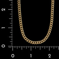 14K Yellow Gold Estate Curb Link Chain