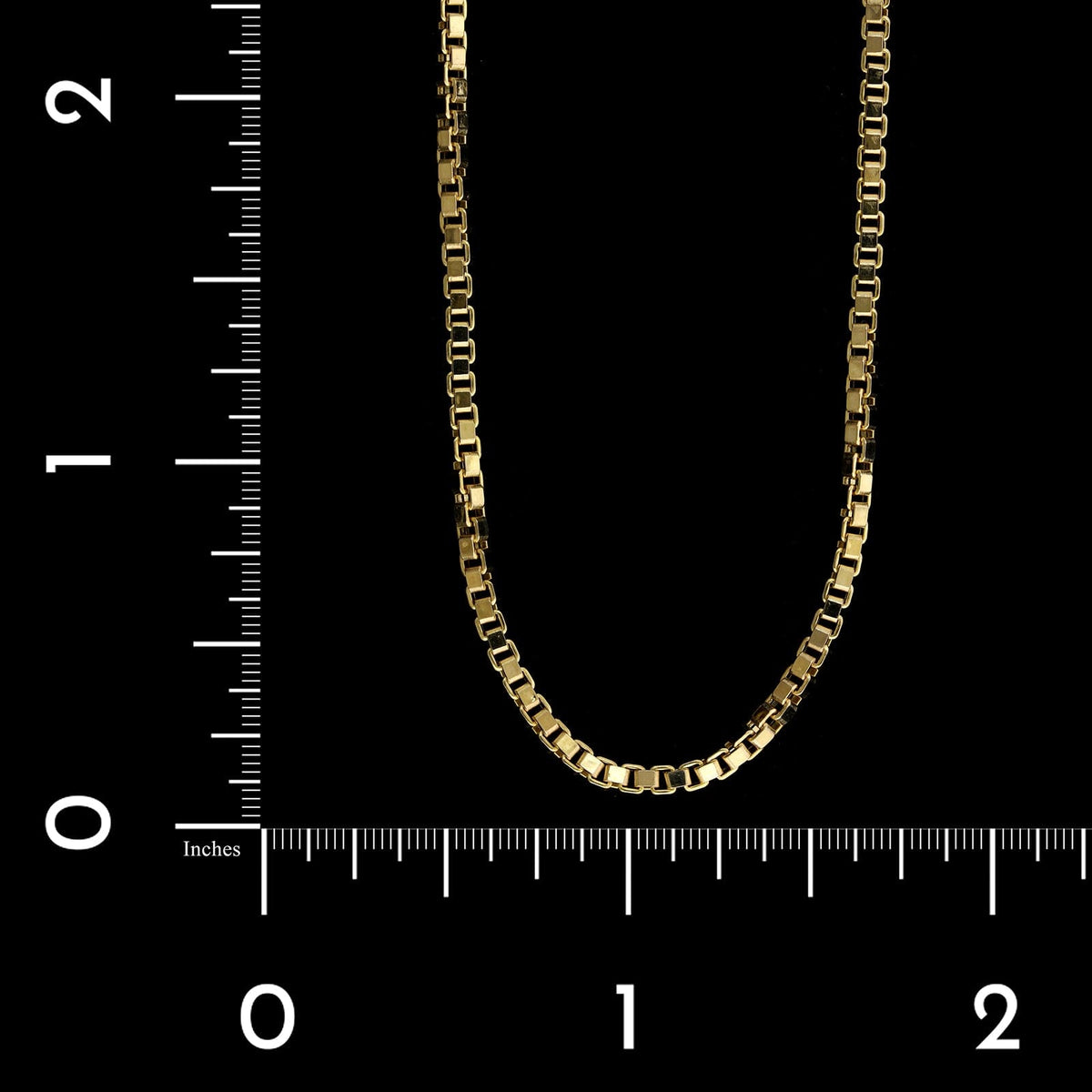 14K Yellow Gold Estate Hollow Box Chain