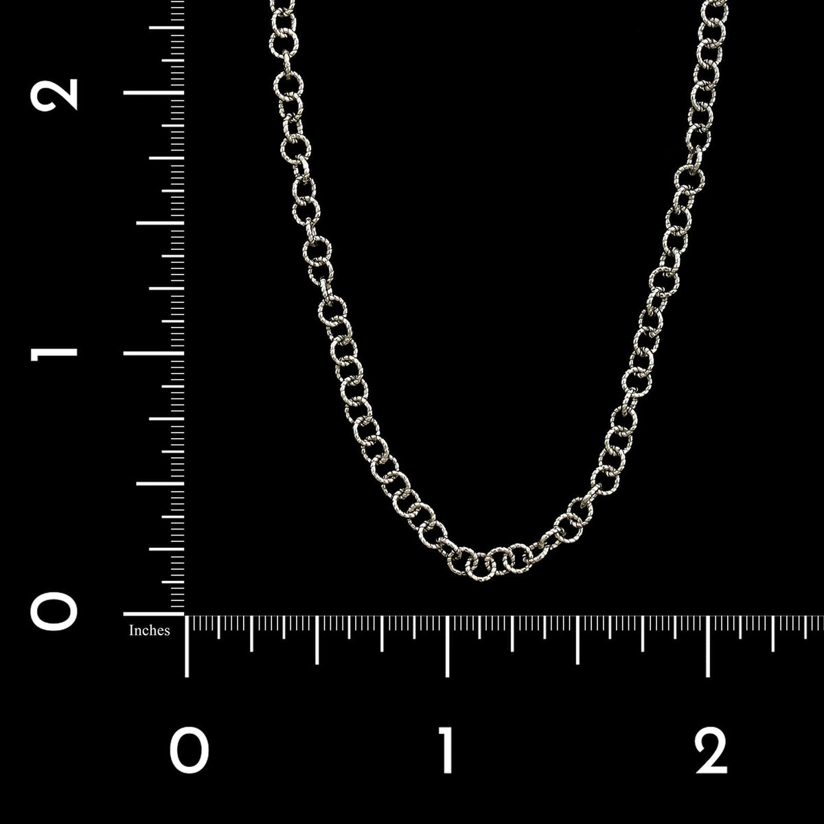 14K White Gold Estate Fancy Link Chain