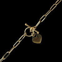 14K Yellow Gold Estate Hollow Paper Clip Chain